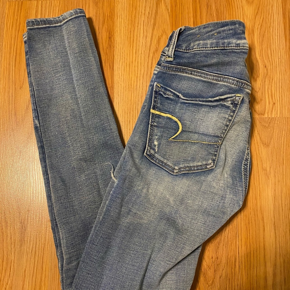 American Eagle Next Level Distressed Skinny Jeans